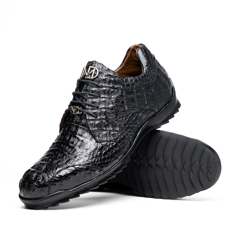 Marco di Milano Genuine Caiman Sneaker - Black