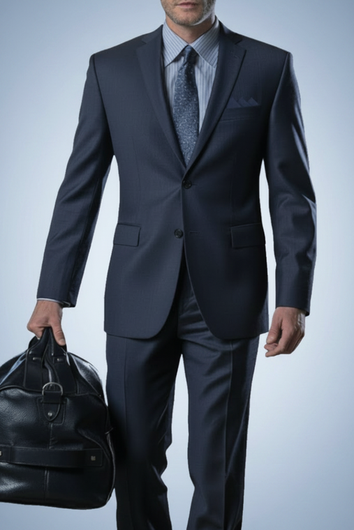 Barocci Super 150's Wool Classic Italian Suit - Flat Front Slacks