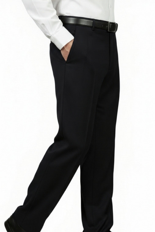 Barocci Super 110's Wool Italian Dress Slacks - Classic Fit - Black
