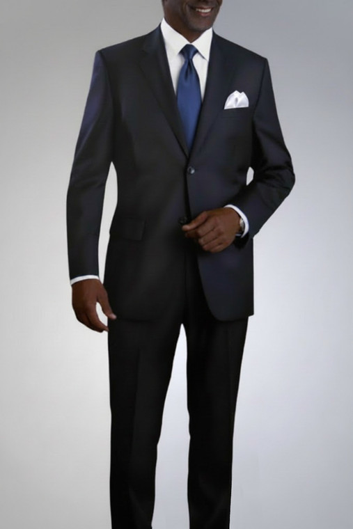 Baroni Couture 2-Button Super 150's Wool Suit - Navy Blue