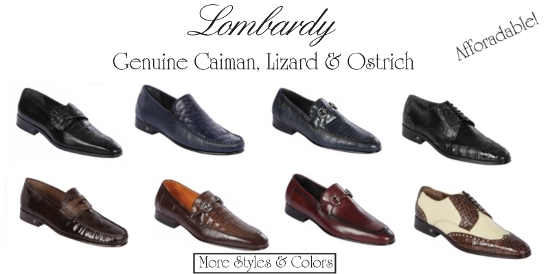 Luxury Dress Shoes in Croc, Lizard & Ostrich - Free Shipping