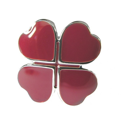 Burgundy Tone Four Leaf Clover Cufflinks (V-CF-52183) - Vavra's Menswear