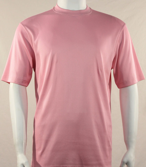 Bassiri S/S Mock-Neck Brown T-Shirt 218