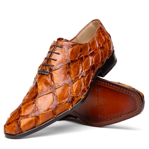 靴 Love Hunter destroyed rame dress shoes criss-pirarucu-oxford-cognac-