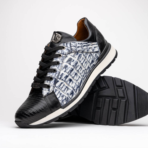 Marco di Milano Genuine Crocodile & Lizard Sneaker - Black  display picture 2