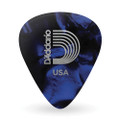 Daddario 1CBUP2-25 Classic Celluloid Pick, Blue Pearl, Light Gauge (.50mm), 25-Pack