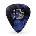 Daddario 1CBUP7-100 Classic Celluloid Pick, Blue Pearl, Extra Heavy Gauge (1.25mm), 25-Pack