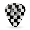 Daddario 1CBK2-100 Classic Celluloid Pick, Checkerboard, Extra Heavy Gauge (1.25mm), 100-Pack