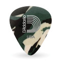 Daddario 1CBK2-25 Classic Celluloid Pick, Camouflage, Light Gauge (.50mm), 25-Pack