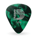 Daddario 1CGP2-100 Classic Celluloid Pick, Green Pearl, Light Gauge (.50mm), 25-Pack