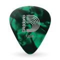 Daddario 1CGP2-25 Classic Celluloid Pick, Green Pearl, Light Gauge (.50mm), 100-Pack