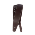 Daddario 25LS01-DX Deluxe Leather Guitar Strap, Brown with Contrast Stitch