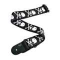 Daddario 50H01 Polyester Woven Guitar Strap, Skull and Cross Bone