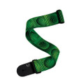 Daddario P20W1506 Polyester Woven Guitar Strap, Green Optical Orbs