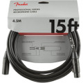 Fender Professional Series Microphone Cable, 15ft - Black