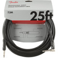 Fender Professional Series Instrument Cable, Straight/Angle, 25ft - Black