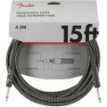 Fender Professional Series Instrument Cable, Straight, 15ft - Grey Tweed
