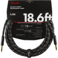 Fender Deluxe Series Instrument Cable, Straight, 18.6ft - Black Tweed