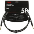 Fender Deluxe Series Instrument Cable, Straight, 5ft - Black Tweed