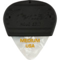 Fender Mojo Grip Picks, Celluloid White Moto, Medium, 3 Pack