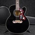 Epiphone EJ-200CE Electro-Acoustic - Black w/ Spider Case - 2nd Hand