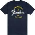 Fender Baja Blue T-Shirt, Blue - Medium