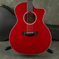 Taylor 214CE Deluxe RED Electro-Acoustic Guitar w/Hard Case - 2nd Hand