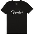 Fender Spaghetti Logo Mens T Shirt - Black w/White Logo - M