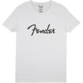 Fender Spaghetti Logo Mens T Shirt - White w/Black Logo - L