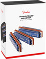 Fender Midnight Blues Harmonica, 7 Pack with Case