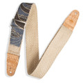 Levy's Prints Series Natural Hemp 2" Guitar Strap - Island