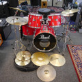 Pearl Export Drum Kit - Red w/Hard Case - 2nd Hand **COLLECTION ONLY**