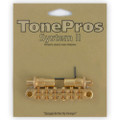 TonePros T3BT Metric Tuneomatic Bridge, Notced Saddles - Gold