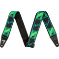 Fender Neon Monogrammed Strap - Blue and Green