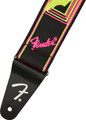 Fender Neon Monogrammed Strap - Pink and Yellow