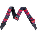 Jackson Strap with Double V Pattern - Black/Red