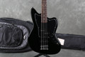Squier Jaguar Bass Guitar - Black w/Gig Bag - 2nd Hand