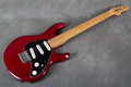 Music Man Silhouette - Trans Red - Hard Case - 2nd Hand
