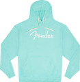 Fender Spaghetti Logo Hoodie, Daphne Blue - XXL