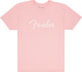 Fender Spaghetti Logo T-Shirt, Shell Pink - Medium