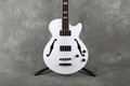D'Angelico Premier Long-Scale Hollow Body Bass - White - 2nd Hand - Used