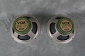 Vox Celestion G12M Greenback Speakers - Made In Britain - Boxed - 2nd Hand