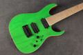 Ibanez RGR5227MFX Prestige 7-String - Trans Fluorescent Green - Case - 2nd Hand