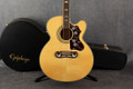 Epiphone EJ-200SCE Acoustic-Electric Guitar - Natural - Hard Case - 2nd Hand