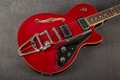 Duesenberg Starplayer TV - Candy Apple Red Sparkle - Hard Case - 2nd Hand