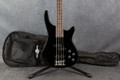 Gear4Music Harlem 4 Bass Guitar - Black - Gig Bag - 2nd Hand