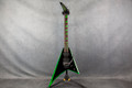 Jackson X Series Rhoads RRX24 - Black With Neon Green Bevels - 2nd Hand