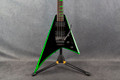 Jackson X Series Rhoads RRX24 - Black With Neon Green Bevels - 2nd Hand