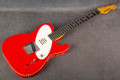 Vintage Guitars Joe Doe Jailbird - Gloss Red - Hard Case - 2nd Hand