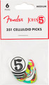 Fender John 5 351 Celluloid Picks, 6 Pack